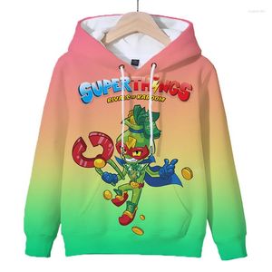 Felpe con cappuccio da uomo Ragazzi Ragazze Superzings Serie 10 Streetwear Rescue Force Game Pullover con cappuccio Sudadera SuperThings Felpe Casual Top