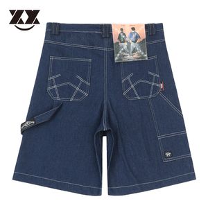 Męskie szorty swobodny worek do joggera dżinsy mody krótkie spodnie Summer luźne męskie streetwear harajuku Jean 230725