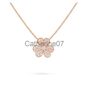 Pendant Necklaces frivole pendant necklace 3 leaf clover necklace Multiple specifications Multiple styles gold rose gold silver crystal diamond neckl J0725