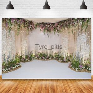 Material Vacker Alla hjärtans dag Flower Wall Par Wedding Party Decoration Photography Studio Photos Children's Vinyl Bakgrund X0724