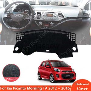 Kia Picanto için Araba Güneşi Sabah TA 2013 2013 2015 2015 2016 Gösterge Paneli Kapak Tahtası Mat Halı Ped Güneşlik Yastık Cape Aksesuarları X0725