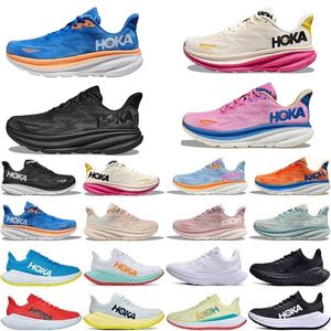 2024 New Hoka 디자이너 One Clifton 9 런닝 슈즈 사이클라멘 스위트 라일락 남성 여성 Hokas Bondi 8 검은 흰색 메쉬 러너 트레이너 스니커즈 큰 크기 46 47