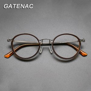 Eyeglass Frame Vintage Eyeglasses Frame Men Round Myopia Prescription Glasses Women Retro Optical Luxury Brand Glasses Frame Eyewear 230725