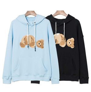 Felpa con cappuccio firmata Uomo Angel Teddy Bear Donna Felpa manica lunga Pullover casual Tuta nera da donna