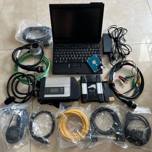 Ferramenta de diagnóstico automático 2 em 1, mb star c4 sd compact 4 icom next para carros bmw, caminhões, sw mais recente instalado bem x220t, laptop