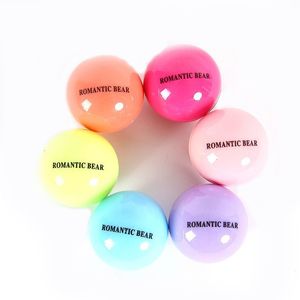 Balsam do ust 6pcs/partia 6 Macaron Kolor 3d Ball Lipstick Organiczny Balm do ust Słodki smak Naturalny rośliny ozdoba ozdobna Makeup Makeup 230724