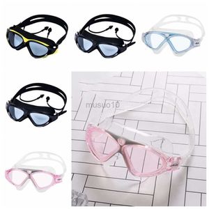 Goggles 1 PCS Profesyonel Yüzme Gözlükleri Su Geçirmez Boz Anti Dalış Gözlük Ayarlanabilir Büyük Çerçeve Yüzme Maskesi HKD230725