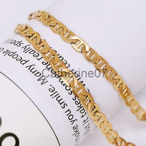 Anhänger Halsketten mxgxfam (50 /60 cm x 3 / 5,5 / 7 mm) Gelbgold Farbe Lange flache Halsketten für Männer Mode Schmuck Blei und Nickelfreie J230725