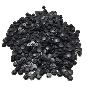 Sko delar Tillbehör 1000pcs/Lot Plastic Button Black Buckles Parts Accessories For Sandals Clog Shoes Diy Shoe Charms 8/10/12/13/14/15mm 230724