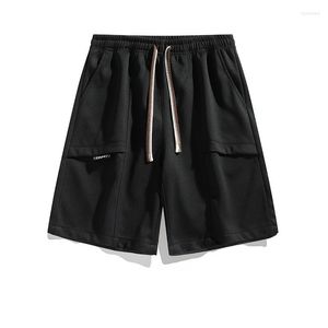 Мужские шорты 2023 Мужские летние короткие брюки спортивные мешковатые пляжные сундуки прохладные половина спортивной одежды негабаритный Jorts Cotton M-4xl
