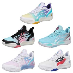 2023 Scarpe da basket resistenti all'usura traspiranti uomo donna viola nero giallo rosa blu scarpe da ginnastica sport all'aria aperta