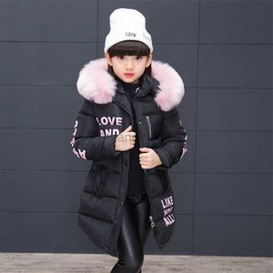 Piumino OLEKID 2023 Ragazze invernali russe Parka Collo in pelliccia sintetica Lungo Giacca imbottita in cotone per ragazze 4-13 anni Capispalla per bambini Adolescenti Cappotto HKD230725