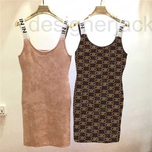 Basic & Casual Dresses Designer Womens Sling Skirts Full Letter Print Ladies Summer Vacation Dress Women Clothing 86VM