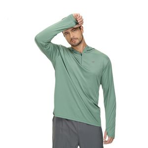 Felpe con cappuccio da uomo Felpe da uomo Camicia a maniche lunghe UPF 50 Rash Guard Swim Athletic Felpa con cappuccio Pesca Escursionismo Allenamento Cooling Tee Camicie Quick Dry con zip 230725