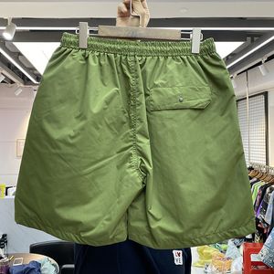 Green Fashion Shorts Men Women Badge Nylon Double Layer Lnner Mesh Shorts Casual Elastic Sports Shorts Basketball Pants