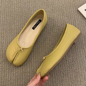 GAI GAI GAI Dress Japanese Style Tabi Ninja Shoes Women Cozy Leather Flats Split Hoof Toe Loafers Femme Mary Jeans Mocasines Ladies Ballerina Shoe 230724