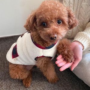 Dog Apparel 2023 Christmas Winter Pet Dogs Clothes Send Scarf Cute Sweater Coats Fleece Luxury Puppy Clothing Yorkies Chihuahua