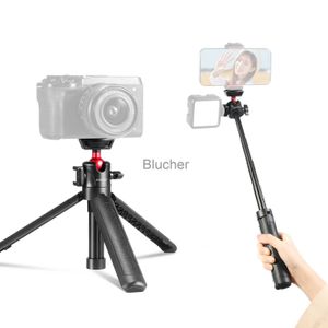 Tripods Andoer MT16 retractable selfie stick tripod 4 sections 44cm ball head cold shoes 14 screws for phone camera microphone LED light x0724