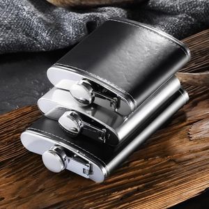 Hip Flasks GIANXI Outdoor Stainless Steel Flask Wine Whisky Pot With Leather Portable Travel For Alcohol Drinkware