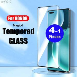 1-4PCS HD Glass Protective Film for Honor Magic 4 3 70 Pro Plus 60 SE 50 Lite Tempered Glass Screan Screater Смартфон L230619