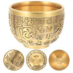 Bowls Brass Ornaments Gold Bowl Home Adornment Decoration Candy Tabletop House Decorations Money Treasure Fashioned Fortune Basin