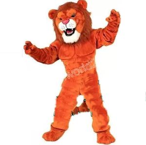 High Quality Cute Orange Lion Mascot Costume Cartoon Set Role-Playing Adult Game Advertisement Carnival Christmas Halloween Gift