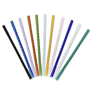 200Pcs Glass Smoothie Straw, Reusable Clear Drinking Straws for Smoothie Milkshakes Environmentally Friendly Drinkware Straw