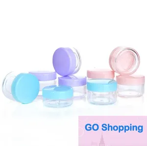 Quatily Small Sample Bottles Wax Container 7 Colors Food Grade Plastic Boxes Round Bottom Cream Cosmetic Packaging Box
