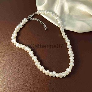 Pendant Necklaces Jewelry New Trendy Irregular Imitation Pearl Necklace Temperament Simple Handmade Strand Bead Necklace For Men Jewelry Gift J230809