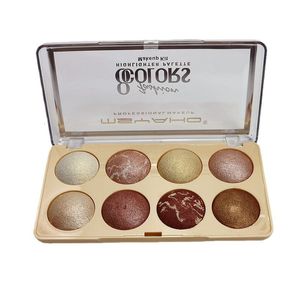 Paleta de Sombras de Olhos 8 Cores Eye Glitter Shimmer Eyeshadow Compacted Powder Contour Palette Easy To Wear Sombra Long-lasting 230724