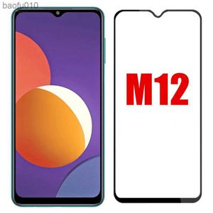 2 pezzi di vetro protettivo a copertura totale per Samsung M12 Galaxy M 12 protezione dello schermo del telefono in vetro temperato su Samsung GalaxyM12 L230619