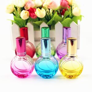 Bottiglia di profumo 10 pezzi / lotto 10ml mini bottiglia di profumo in vetro colorato bottiglia di profumo vuota bottiglia cosmetica spessa bottiglia di vetro ricaricabile 230724