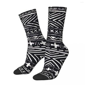 Calzini da uomo Happy Mudcloth X And Cross Vintage Street Style novità Crew Sock Gift Pattern stampato