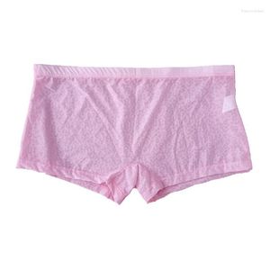 Underpants Unsex Fashion Boxer Shorts Gay Funny Lace Lingerie One-piece Light Transparent Underwear Sissy See Through Trunk Homme Sexy