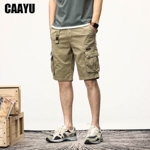 Caayu Summer Mens Cargo Tactical Short Pants Multi-Pocket Shorts Män överdimensionerad kläder Casual Fashion Jogger Outdoor Khaki Pants