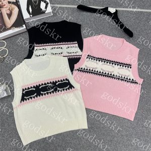 Womens Underwear Tanks Letter Diamond Camisoles Ladies Knitted T Shirt Sleeveless Sweater Three Colors