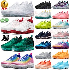 Sapatos Plus Vapor Sports Running Mens Womens Maxs Sneakers Triple White Cherry Atlanta Fuchsia Dream Pink Spell Tennis Ball Dhgate Trainers S Shoe Tamanho 36-47 com caixa