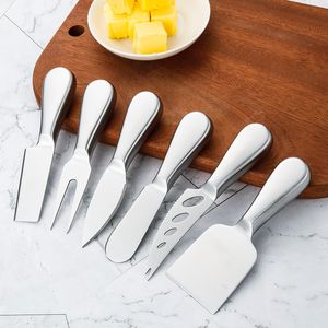 Ostverktyg smörkniv 6 stilar rostfritt stål ost spridare gaffel för kakan bröd pizza köksverktyg q346