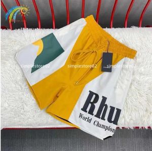 2023 designer shorts rhude shorts summer fashion beach pants men high quality street wear red blue black purple pants mens short US Size:S-XL