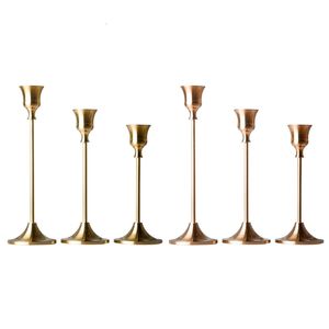 その他のイベントパーティーのサプライ2023 3PCSSET CANDELABRA CANDLE HOLDER WEDDING TABLEセンターピーススタンドCANDELABRUM 230725