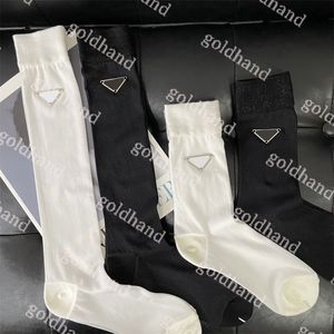 Mens Womens Long Socks Brnad Designer Stockings Classic Triangle Logo Solid Color Sport Socks