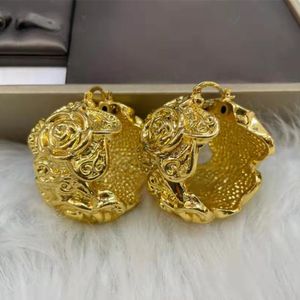 Stud Hoop örhängen kvinnor mode smycken dubai guld färg etiopiska afrikanska örhängen för brasilianska bröllop guldpläterade smycken set 230724