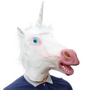 Hästhuvud Latexmask Cosplay Headgear Halloween Animal Fancy Dress Adult Costume Accessory Cosplay Mask Supplies