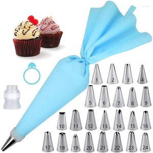 Ferramentas de cozimento 27 pçs/conjunto bicos de confeitar decoração de bolo saco TPU laços de silicone conjunto de cozinha reposteria confeitaria