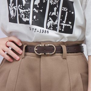 Belts Women Thin Belt Alloy Pin Buckle PU Leather Female Waistband For Jeans Dresses Pants Decorative Strap