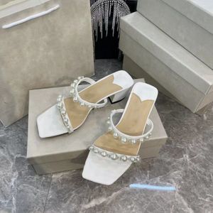 Jim Pearl verzierte AMARA Pantoletten für Damen【code ：L】Jimmy choo sandal Womenpearl slippers