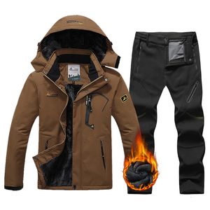 Giacche da sci Tuta da sci Uomo Inverno Caldo Impermeabile Sport all'aria aperta Pantaloni da neve e da campeggio Attrezzatura Giacca da snowboard Parka 230725