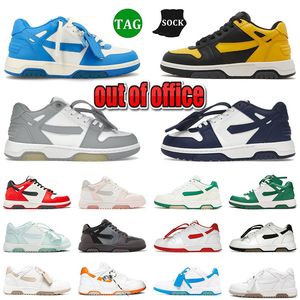 2023 NOVITÀ Out Of Office Sneaker Designer Scarpe casual Low Top Sabbia bianca Pelle vintage invecchiata per camminare Dhgate Mocassini da donna da uomo Scarpe da ginnastica con piattaforma