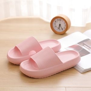 Thick sole slippers for women in summer indoor home bathroom shower couple sandals men height increase Designer Rubber Slides Sliders free shipping Green pink