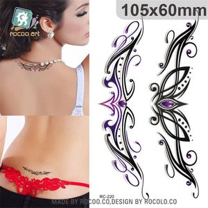 Individualitet Vattentät tillfälliga tatueringar för Lady Women 3D Sexig kronsmyckesdesign Tatuering Klistermärke RC2220